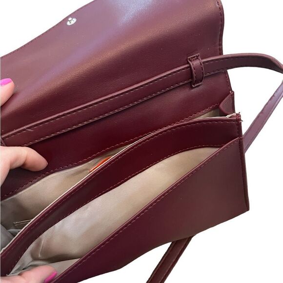 JOE FRESH Burgundy Small Multi Pocket Shoulder Bag - Picture 6 of 9